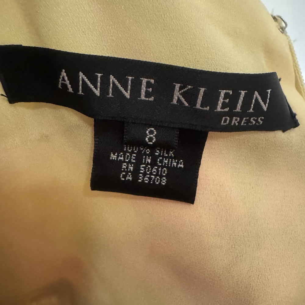 NWT Anne Klein Vintage 100% Silk Midi Dress Size:8 Designer Floral Double Layers - Picture 16 of 16